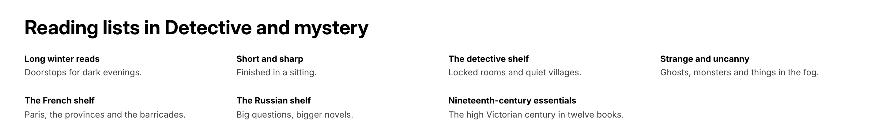 On the detective collection page.